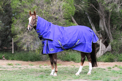 Royal Blue Aussie Bushmaster 2000 Denier 300 GSM Polyfill Waterproof & Breathable Winter Horse Rug
