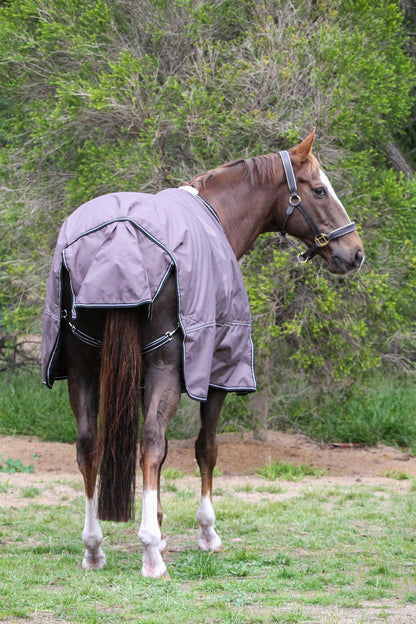 Grey Platinum 1200 Denier 300 GSM Polyfilled Waterproof & Breathable Winter Horse Rug