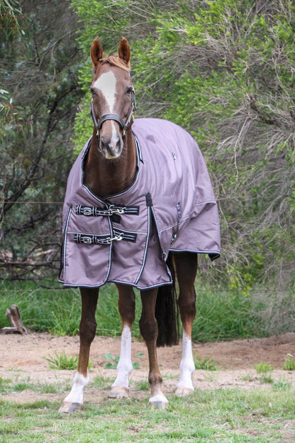 Grey Platinum 1200 Denier 300 GSM Polyfilled Waterproof & Breathable Winter Horse Rug